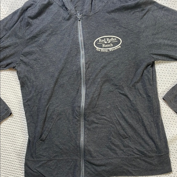 Anvil Women's Gray Zip-Up Hoodie - Picture 5 of 5